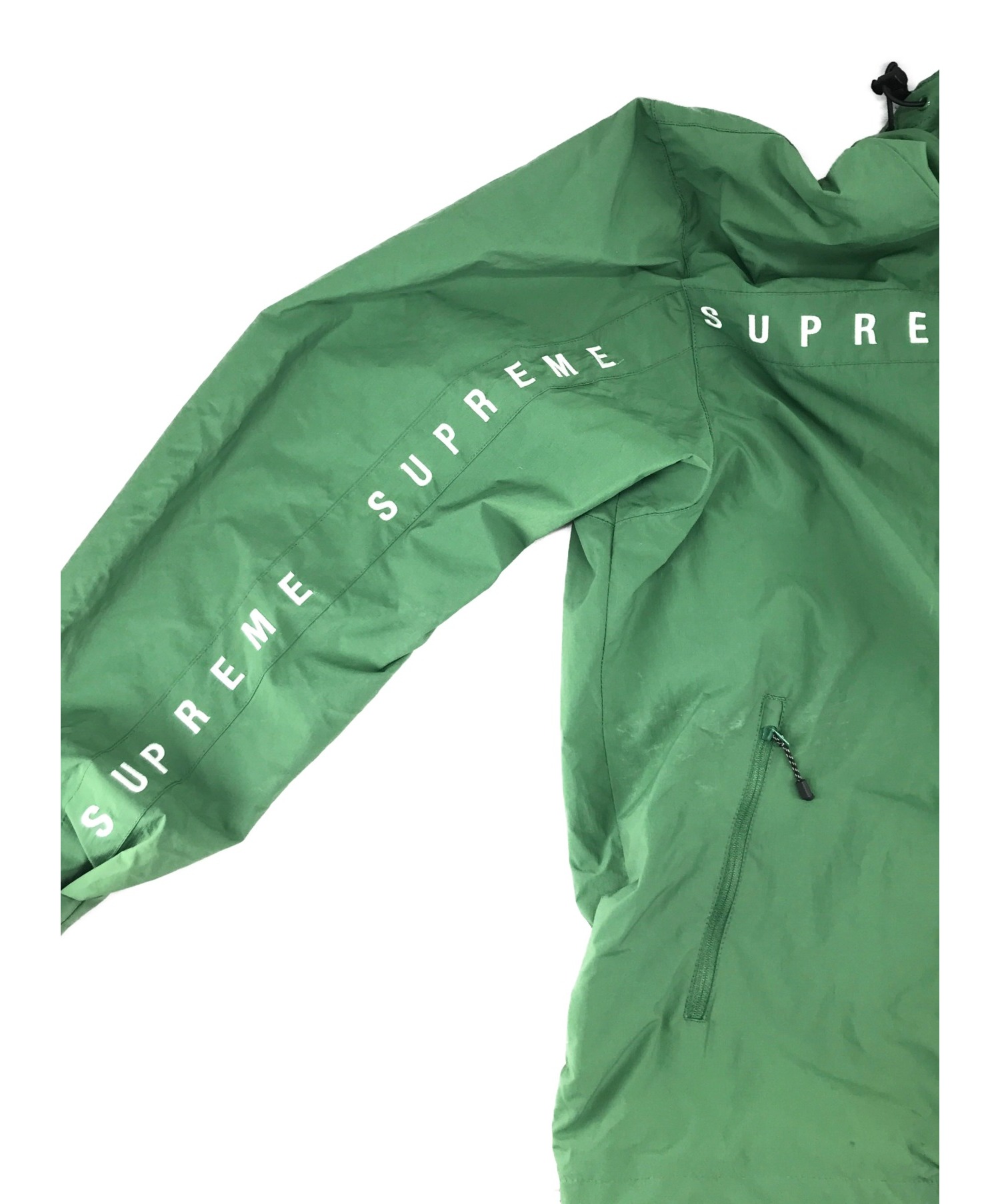 Supreme (シュプリーム) Curve Logos Ripstop Jacket グリーン サイズ:L 20AW