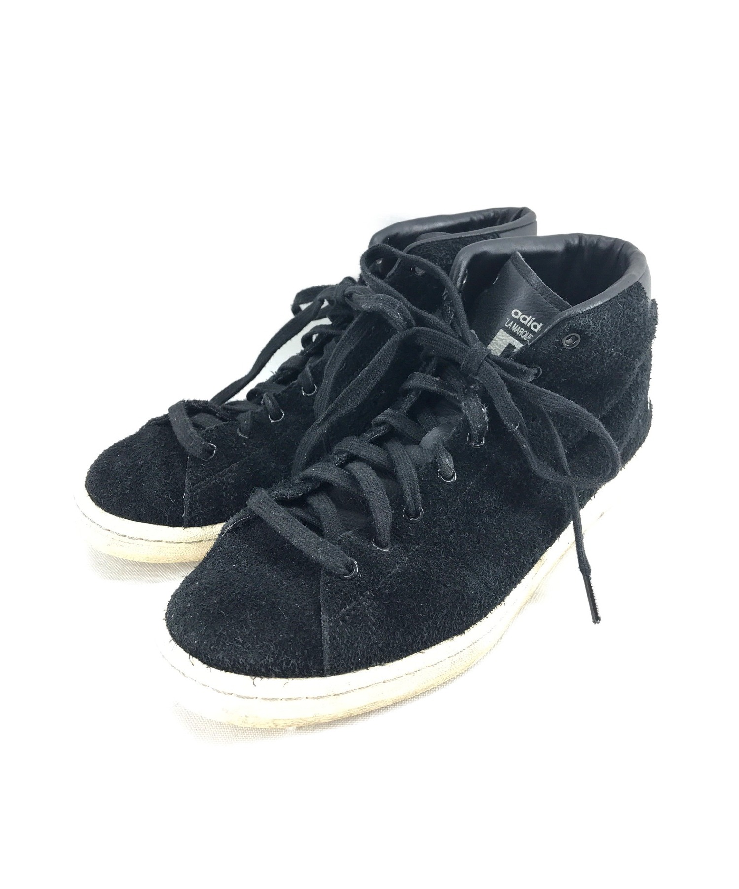 adidas×UNDEFEATED×NEIGHBORHOOD (アディダス×アンディフィーテッド×ネイバーフッド) OFFICIAL MID 80S  ブラック サイズ:27 トリプルコラボ