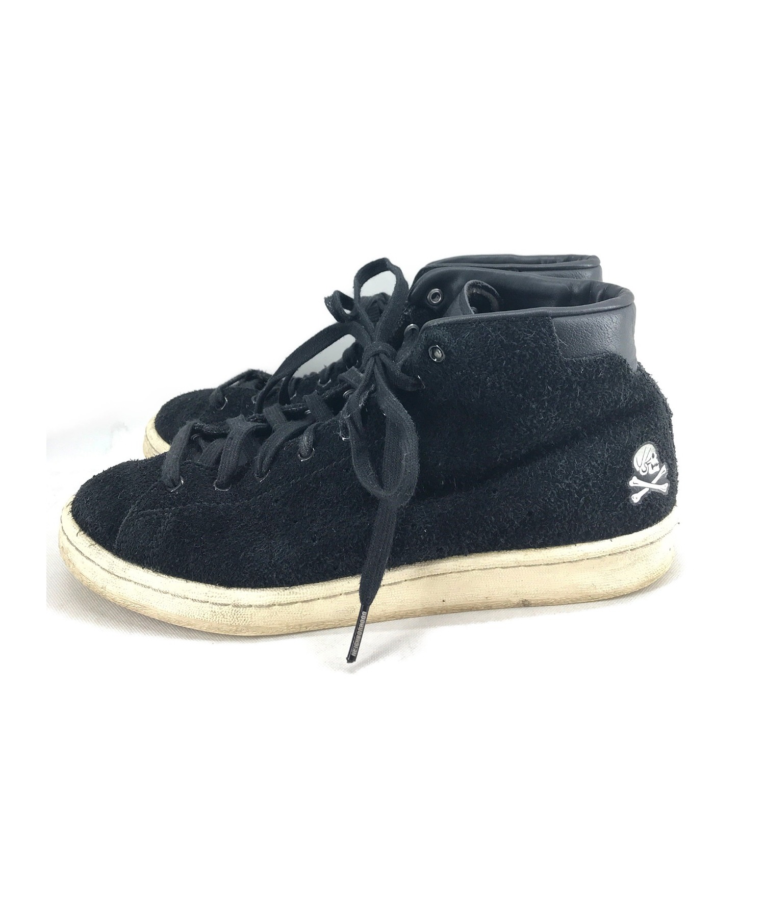 adidas×UNDEFEATED×NEIGHBORHOOD (アディダス×アンディフィーテッド×ネイバーフッド) OFFICIAL MID 80S  ブラック サイズ:27 トリプルコラボ