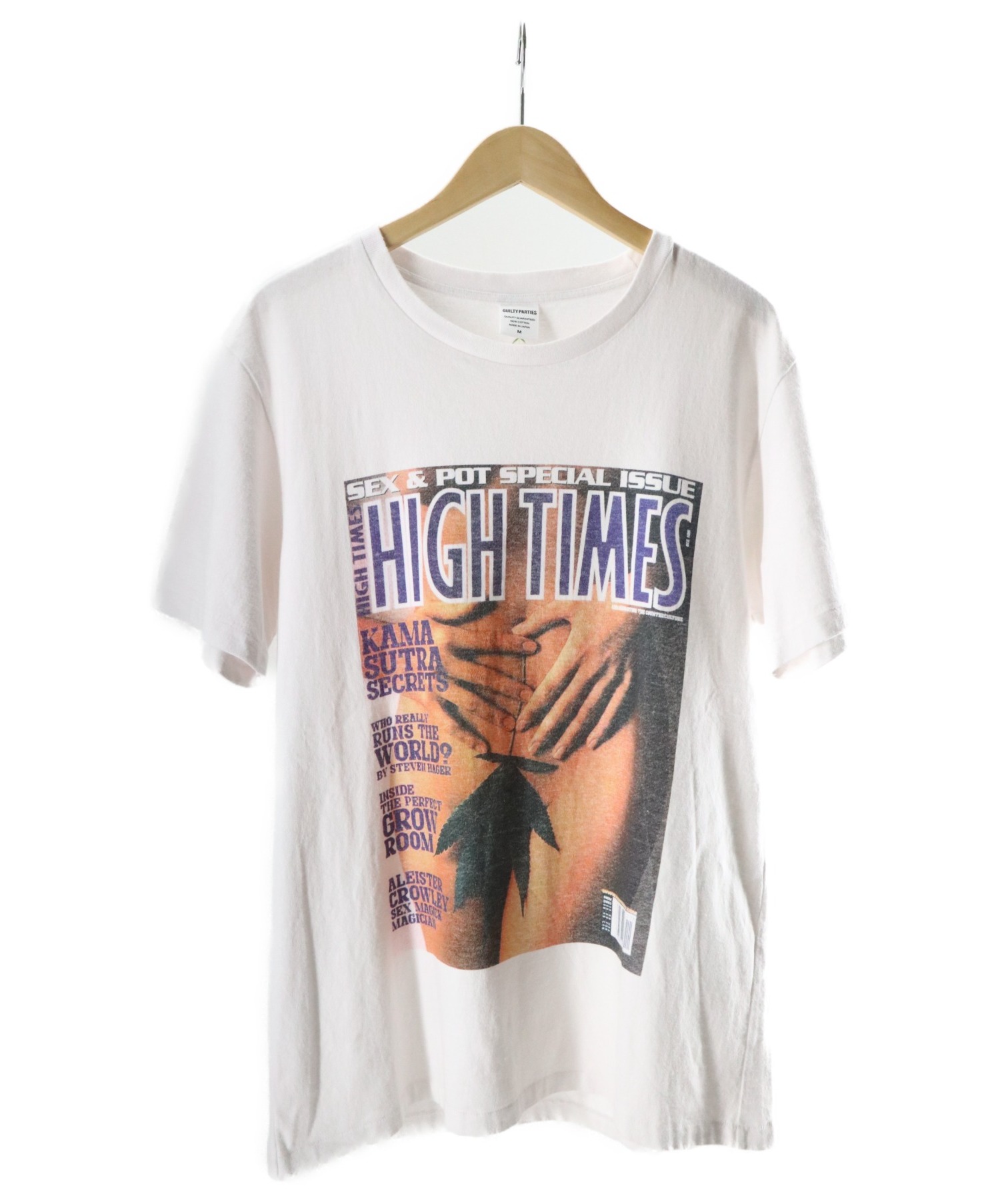 HIGH TIMES × WACKO MARIA (ハイタイムズ×ワコマリア) プリントTシャツ ホワイト サイズ:M
