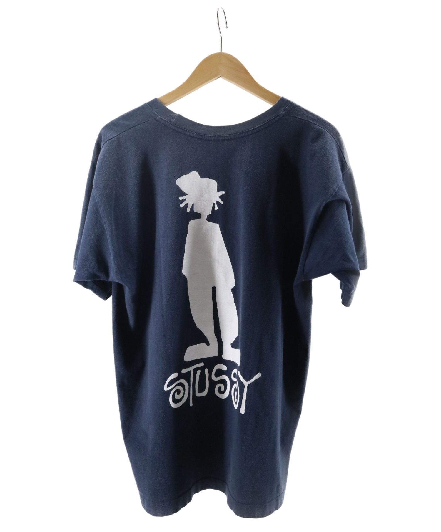 stussy (ステューシー) USA製シャドーマンTEE ネイビー サイズ:M OLD STUSSY　90's 白タグ