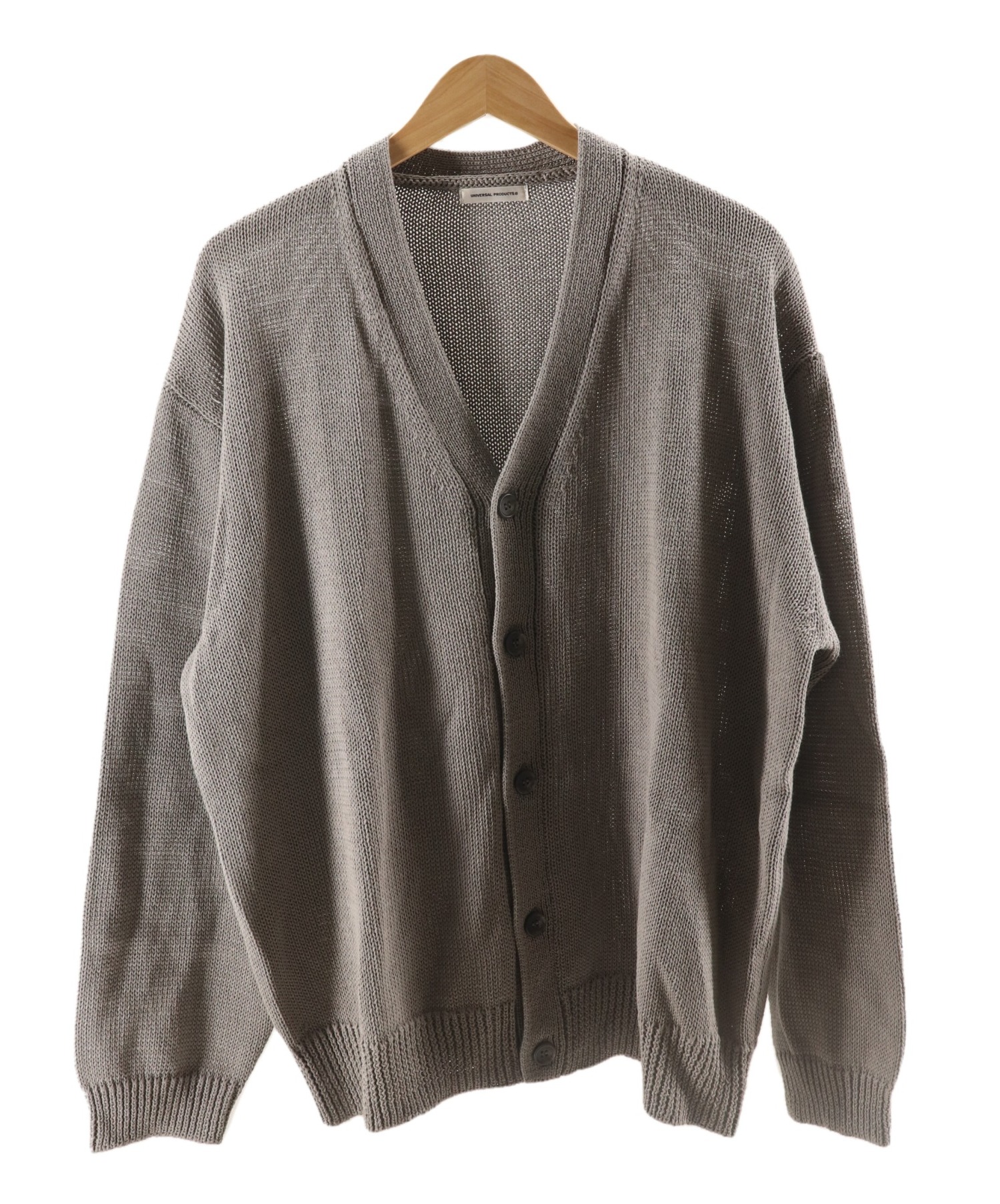 UNIVERSAL PRODUCTS. (ユニバーサルプロダクツ) COTTON KNIT CARDIGAN グレー サイズ:3 20ss