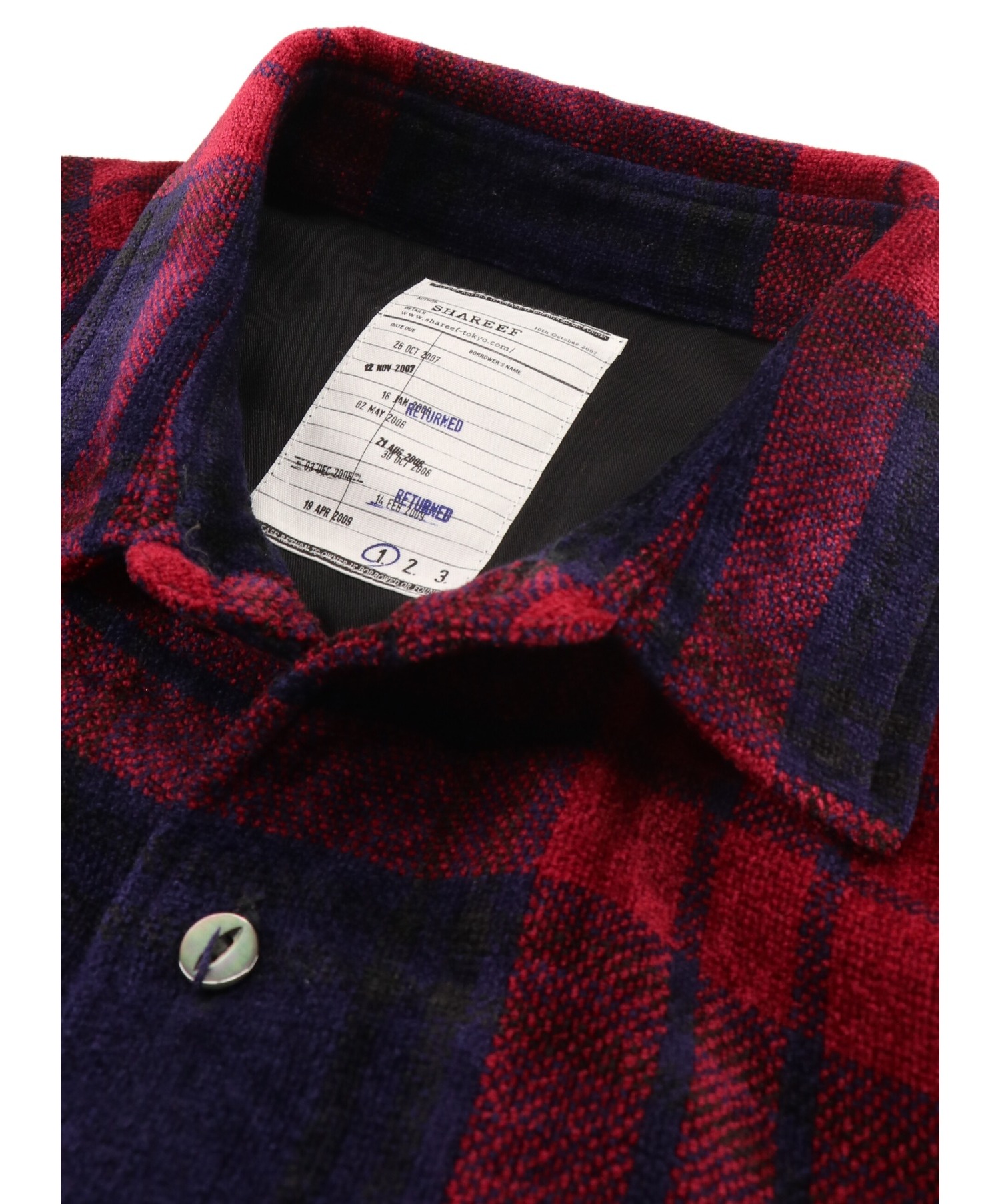 中古・古着通販】SHAREEF (シャリーフ) MOLE CHECK BIG SHIRTS レッド サイズ:1｜ブランド・古着通販  トレファク公式【TREFAC FASHION】スマホサイト