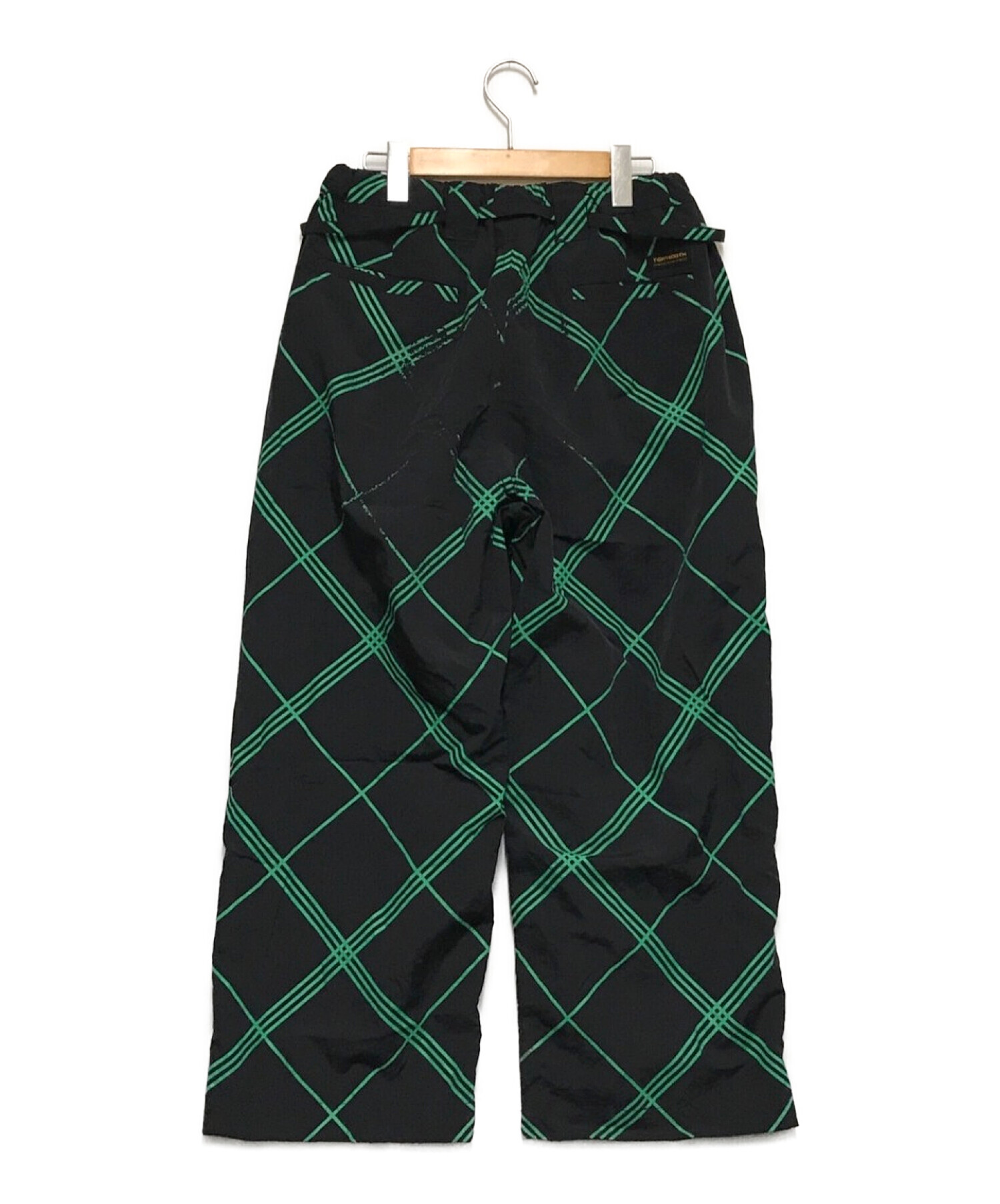 TIGHTBOOTH PRODUCTION (タイトブースプロダクション) BULKY CHECK BAGGY SLACKS ブラック サイズ:L