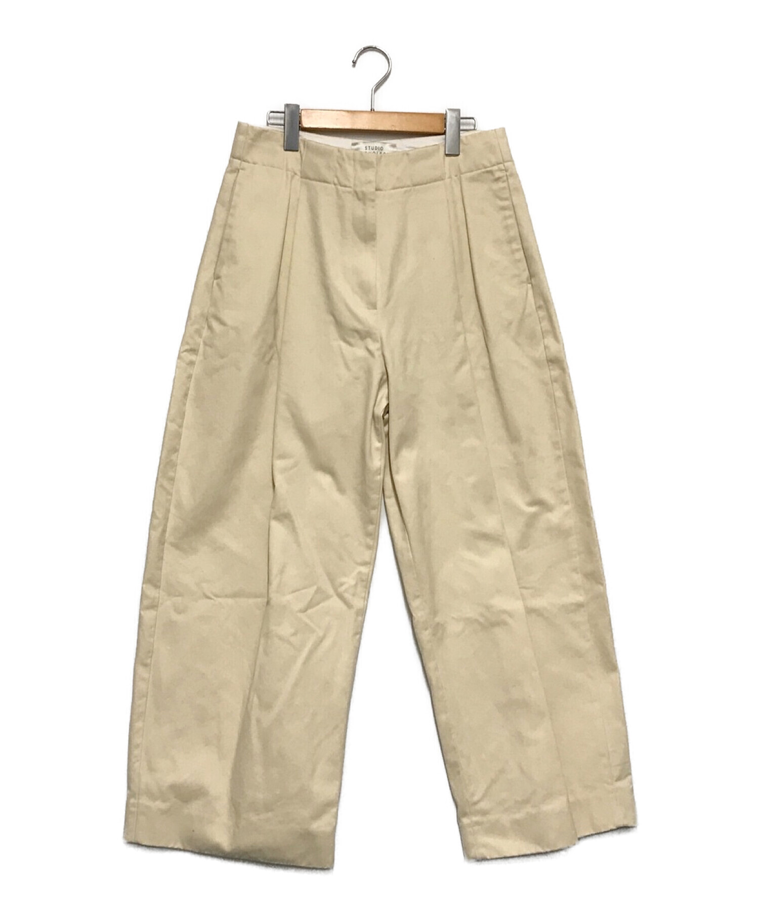 中古・古着通販】STUDIO NICHOLSON (スタジオニコルソン) DORDONI VOLUME PANT アイボリー  サイズ:2｜ブランド・古着通販 トレファク公式【TREFAC FASHION】スマホサイト