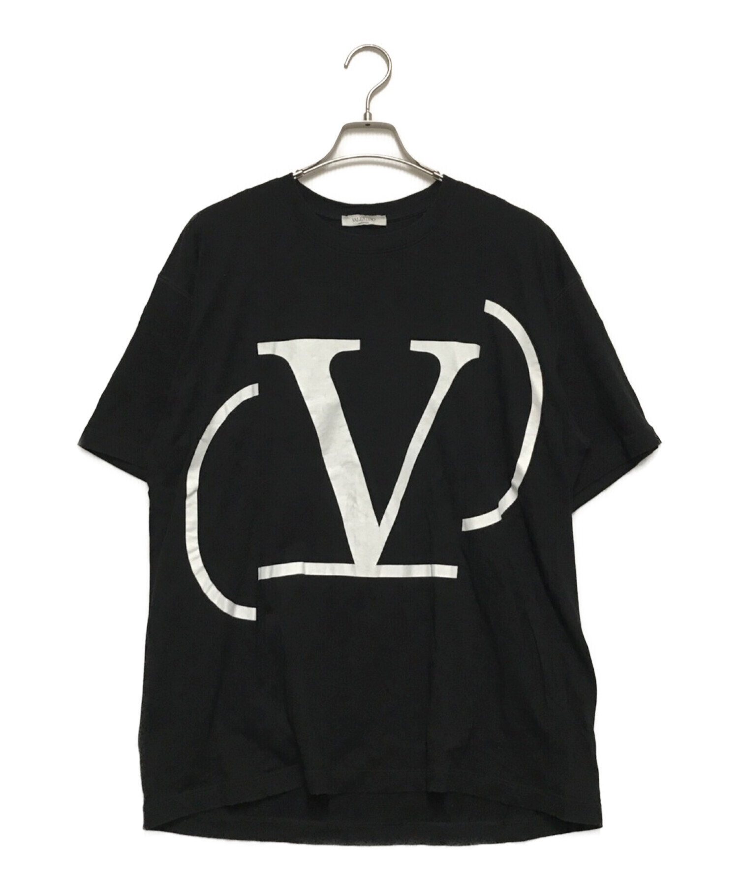 VALENTINO (ヴァレンティノ) 切替VロゴTシャツ ブラック サイズ:S