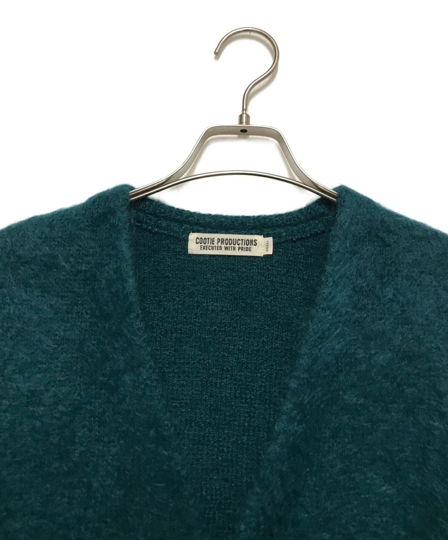 COOTIE PRODUCTIONS (クーティープロダクツ) Mohair Cardigan グリーン（ターコイズ） サイズ:SMALL