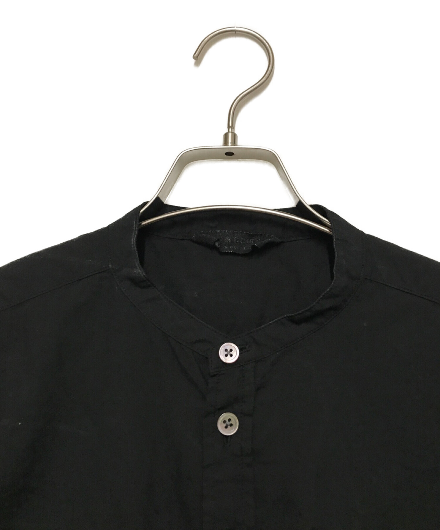 ARTS&SCIENCE (アーツアンドサイエンス) No collar fake shirt ブラック サイズ:1