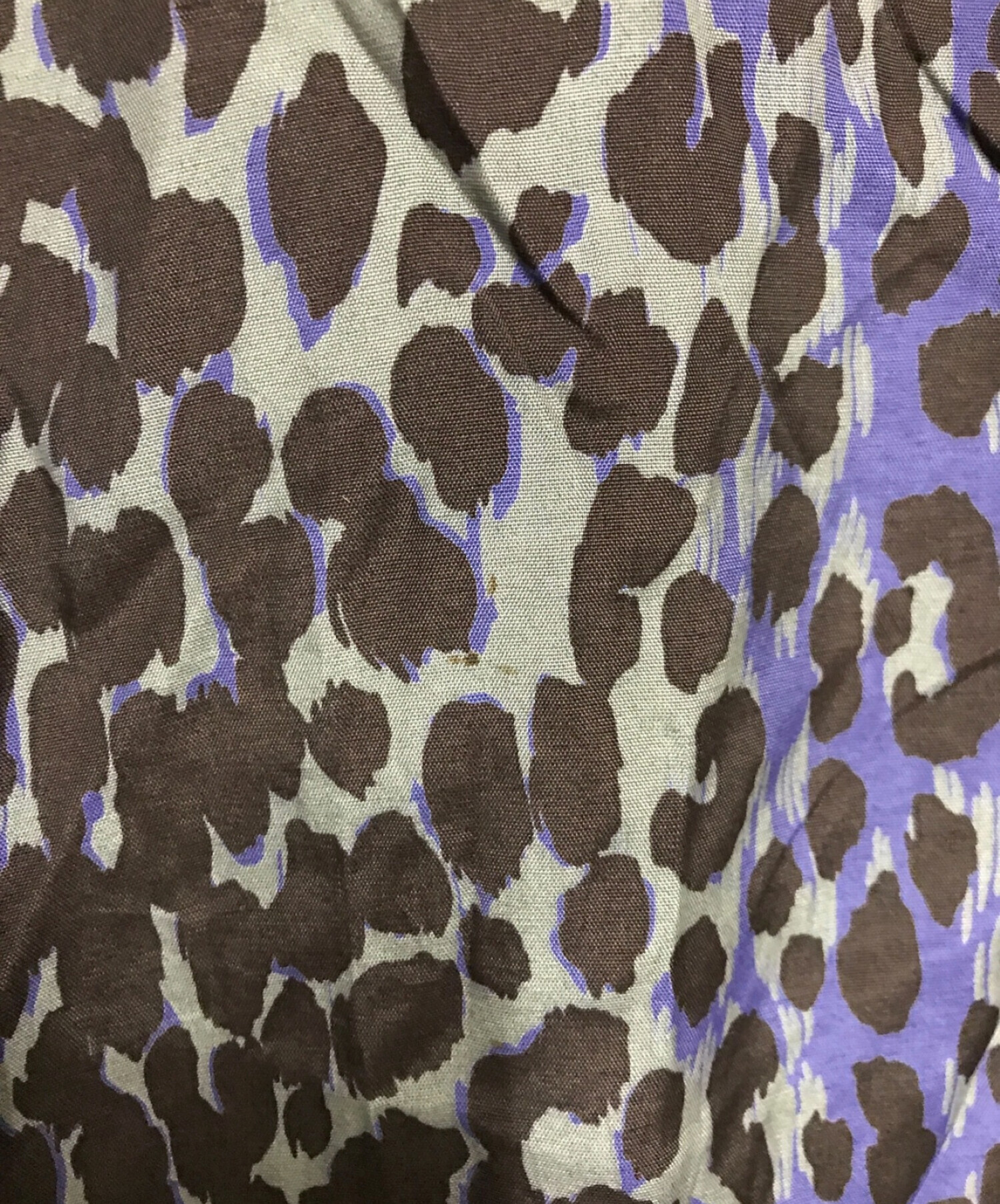 WACKO MARIA (ワコマリア) Leopard Hawaiian shirt ブラウン×パープル サイズ:L