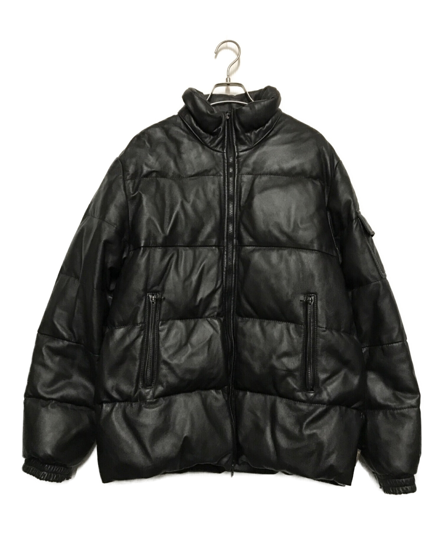 中古・古着通販】MONCLER (モンクレール) レザーダウンジャケット ブラック サイズ:1｜ブランド・古着通販 トレファク公式【TREFAC  FASHION】スマホサイト