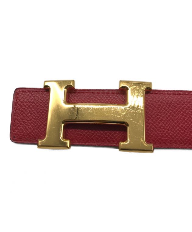 中古・古着通販】HERMES (エルメス) コンスタンスHバックルベルト レッド×ブラック サイズ:75｜ブランド・古着通販  トレファク公式【TREFAC FASHION】スマホサイト