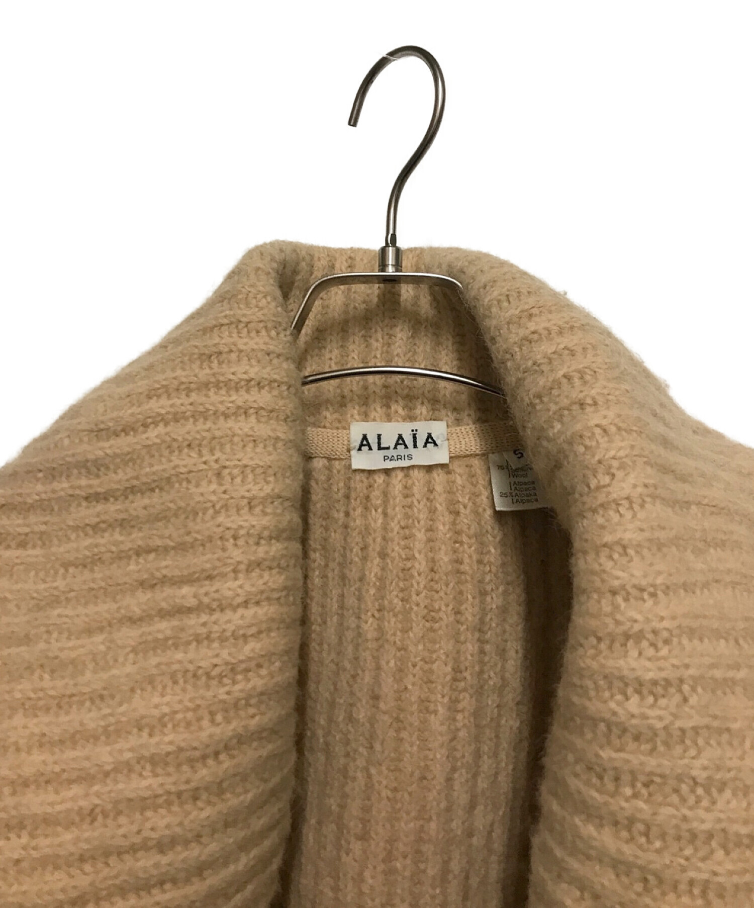 ALAIA (アライア) ニットカーディガン ベージュ サイズ:S