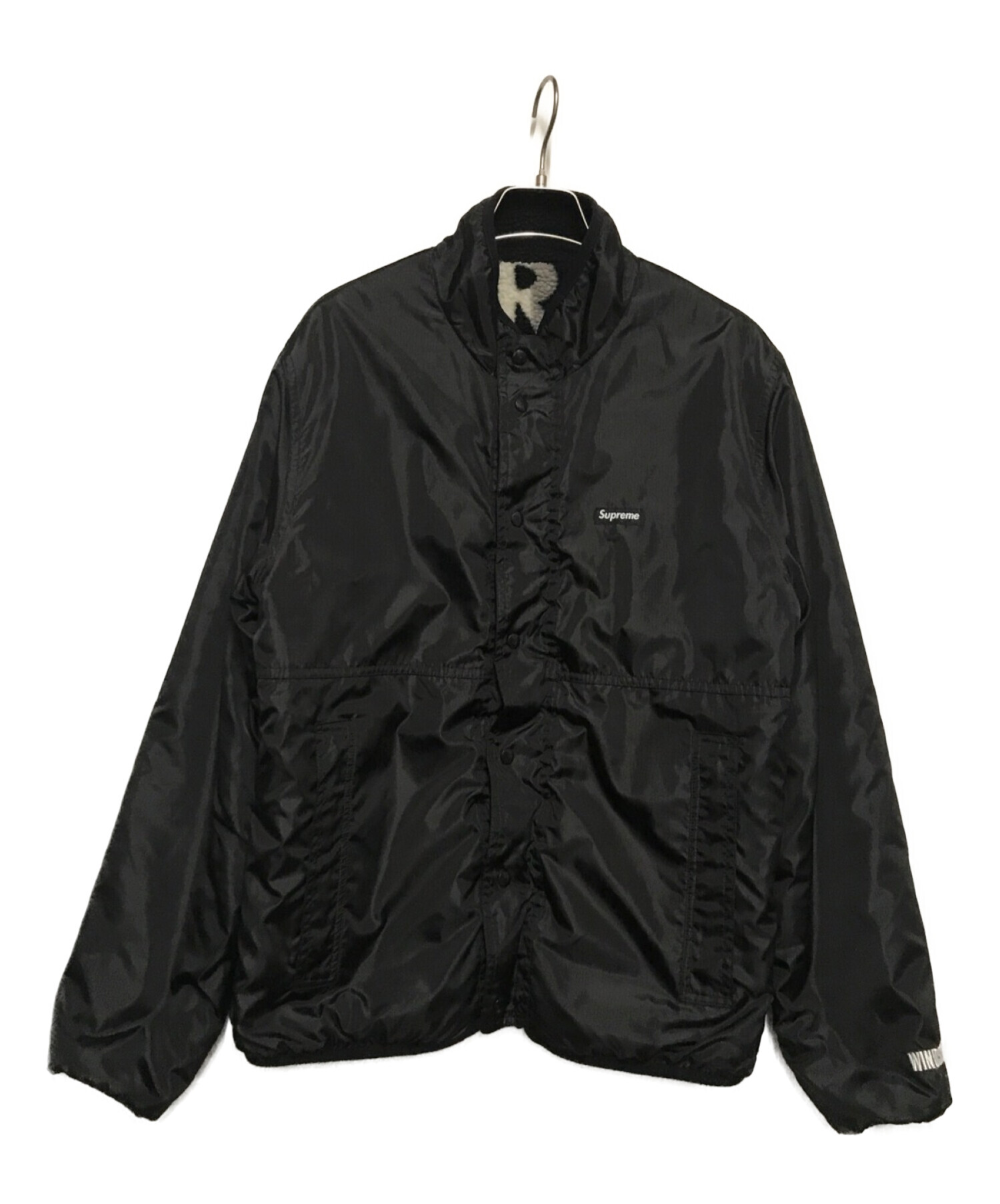 SUPREME (シュプリーム) Reversible Logo Fleece Jacket ブラック サイズ:M