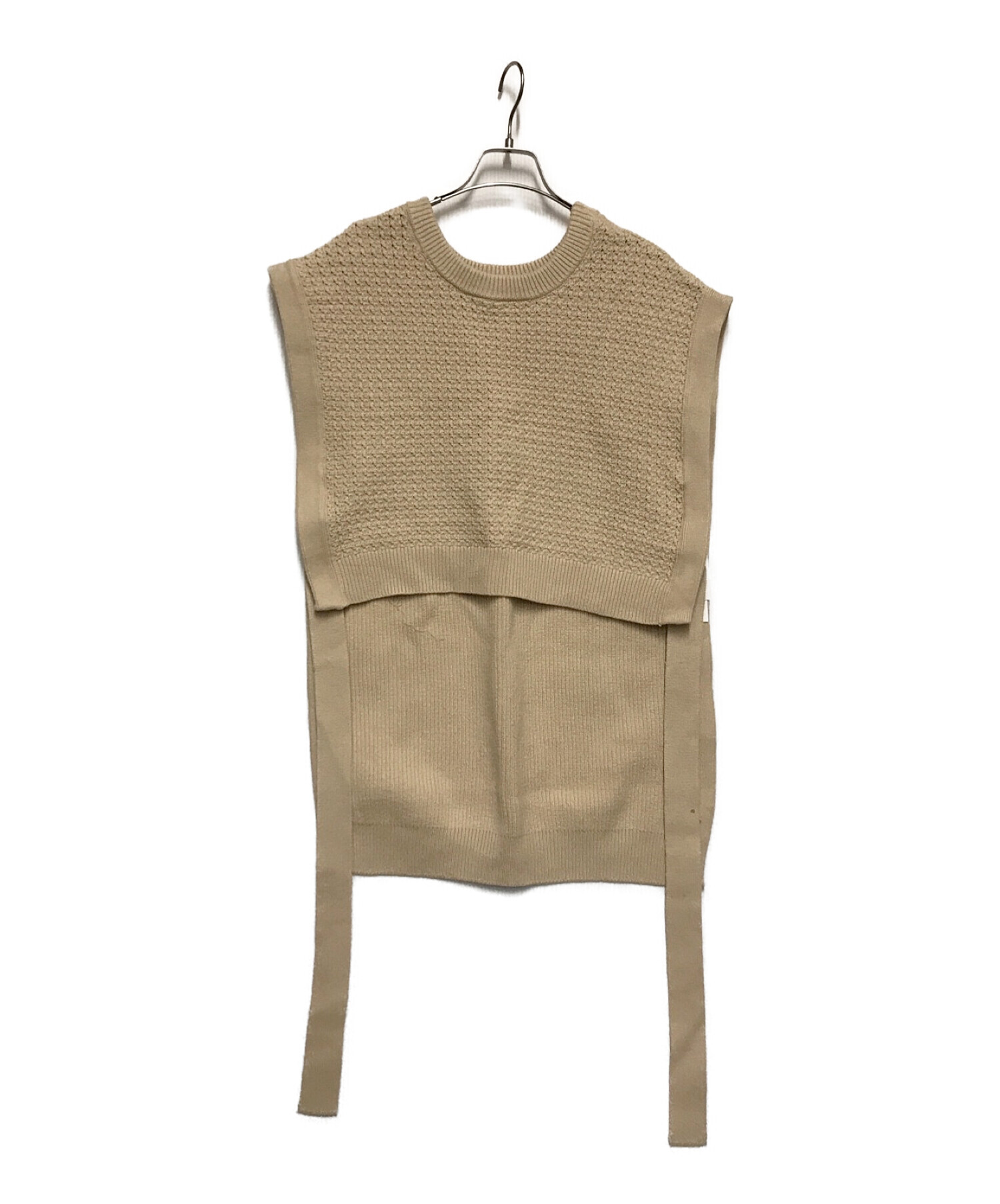 CLANE (クラネ) W FACE KNIT VEST アイボリー サイズ:1