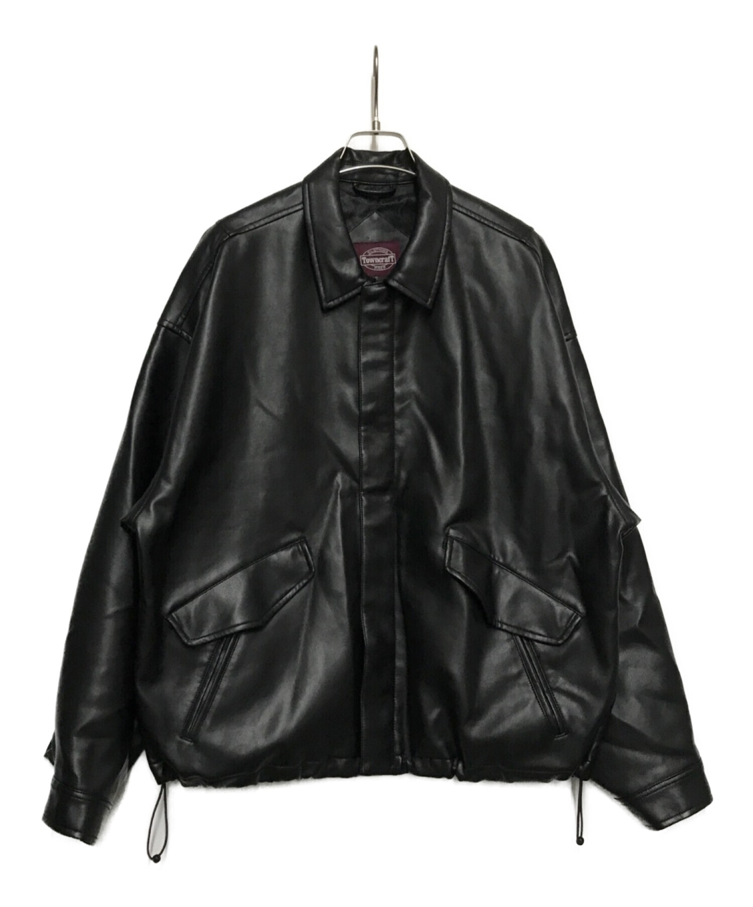 Towncraft PREP (タウンクラフト) LEATHER LIKE WPOCKET JACKET ブラック サイズ:L