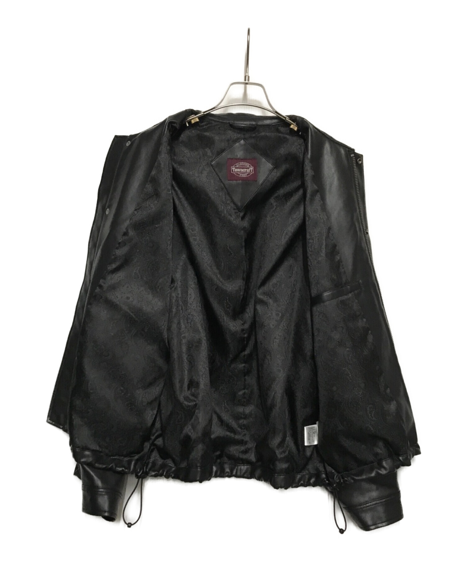 Towncraft PREP (タウンクラフト) LEATHER LIKE WPOCKET JACKET ブラック サイズ:L