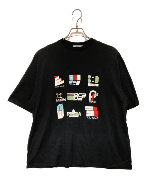 【中古・古着通販】PRADA (プラダ) ロゴステッカーTEE ブラック