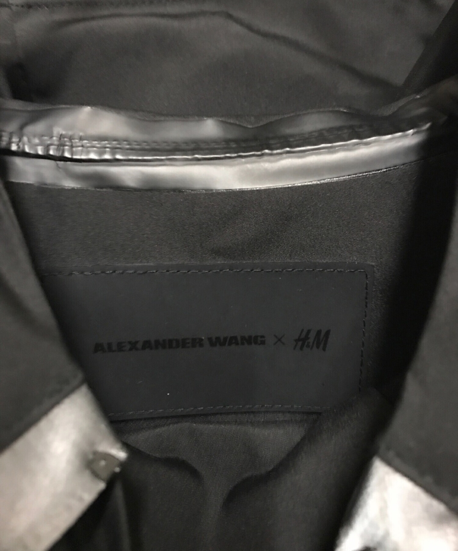 H&M×ALEXANDER WANG (エイチアンドエム×アレキサンダーワン) コラボロゴアノラックパーカー ブラック サイズ:38