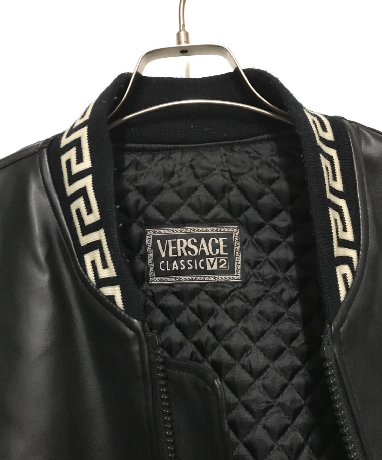 VERSACE ヴェルサーチ クラッシック V2 ブルゾン - レザージャケット