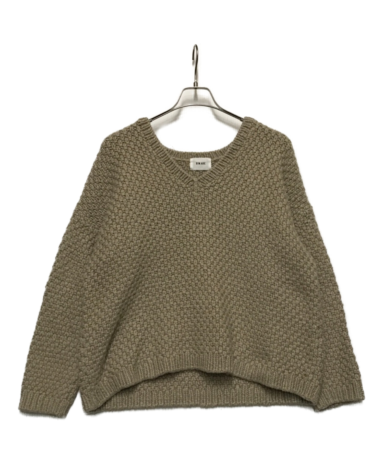 RIM.ARK (リムアーク) Vneck relax knit tops ベージュ サイズ:FREE