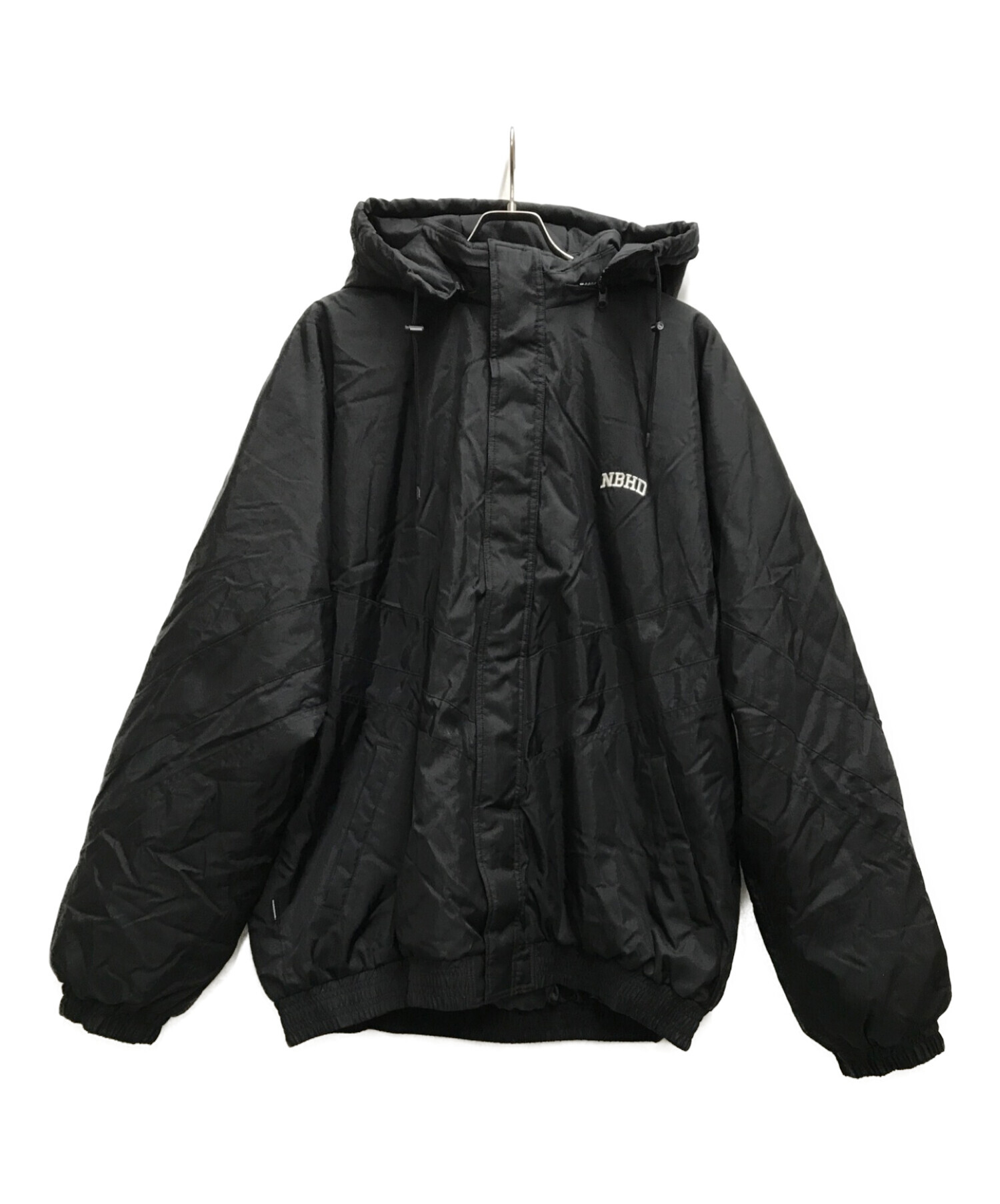 NEIGHBORHOOD (ネイバーフッド) バックロゴフーデッドジャケット ブラック サイズ:XL