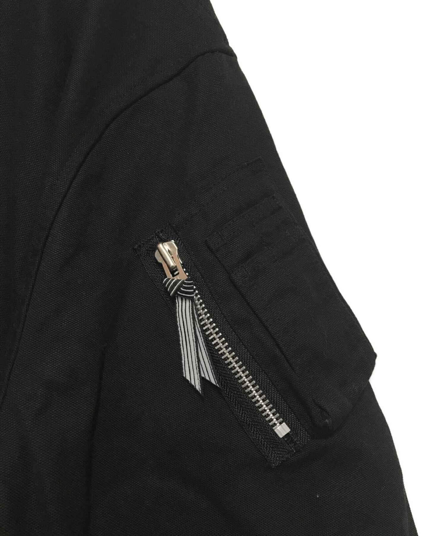 Stripes For Creative (ストライプ フォー クリエイティブ) オーバーサイズコットンMA-1ジャケット ブラック サイズ:XL