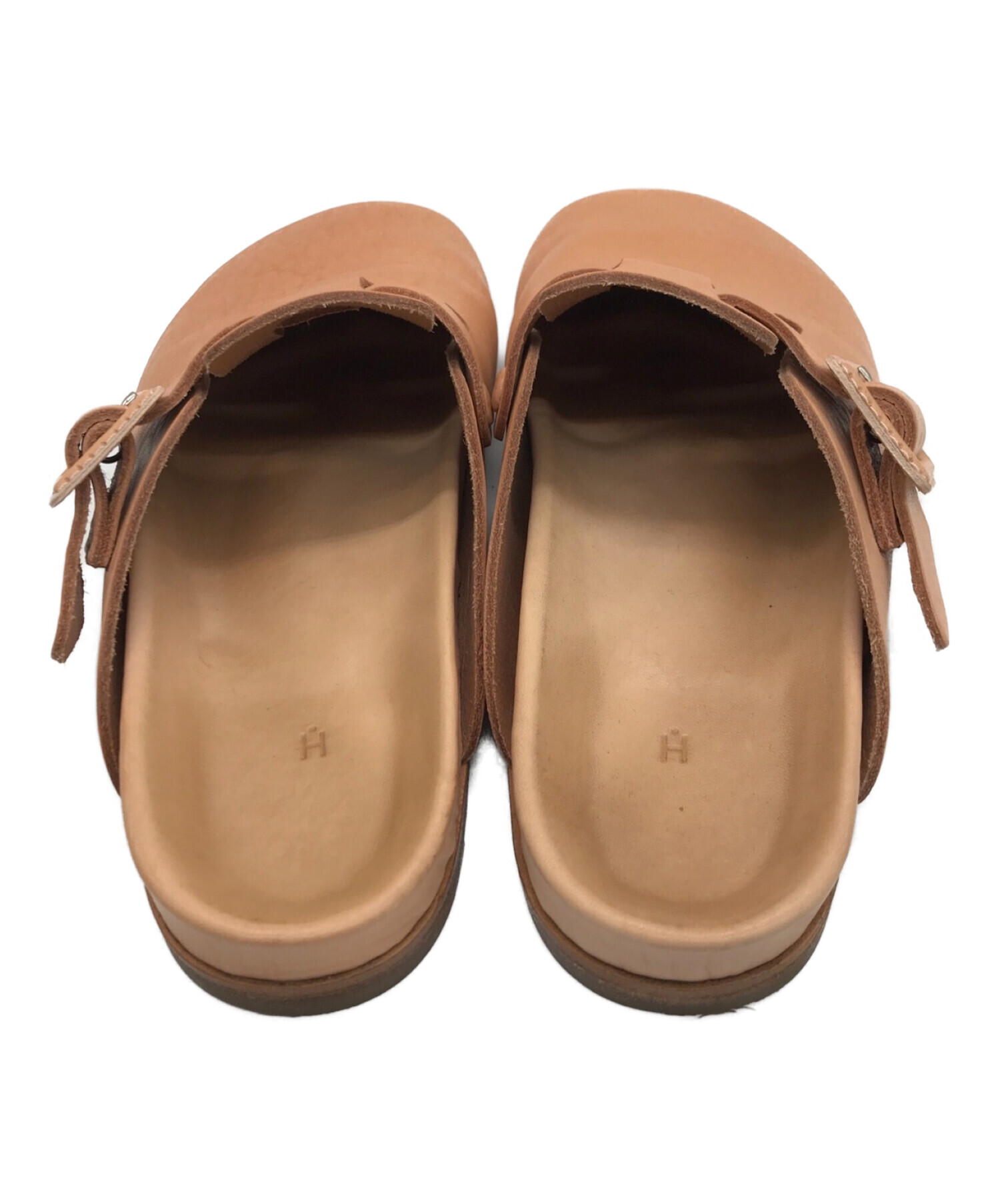 HENDER SCHEME (エンダースキーマ) レザークロッグサンダル ベージュ サイズ:2