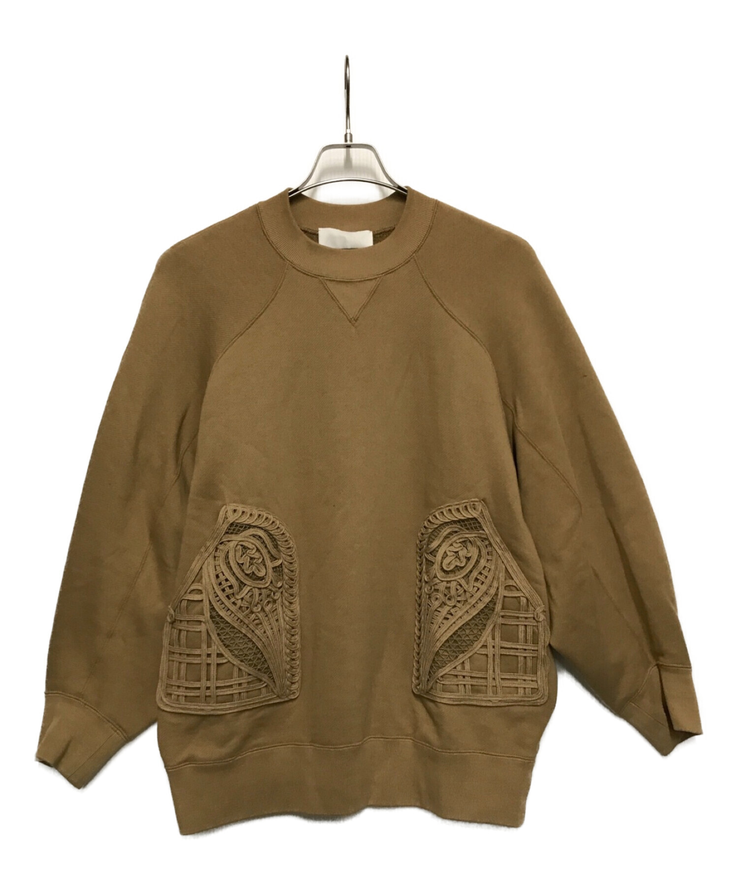 最安値格安Cording Embroidered Oversized Sweatshirt トップス