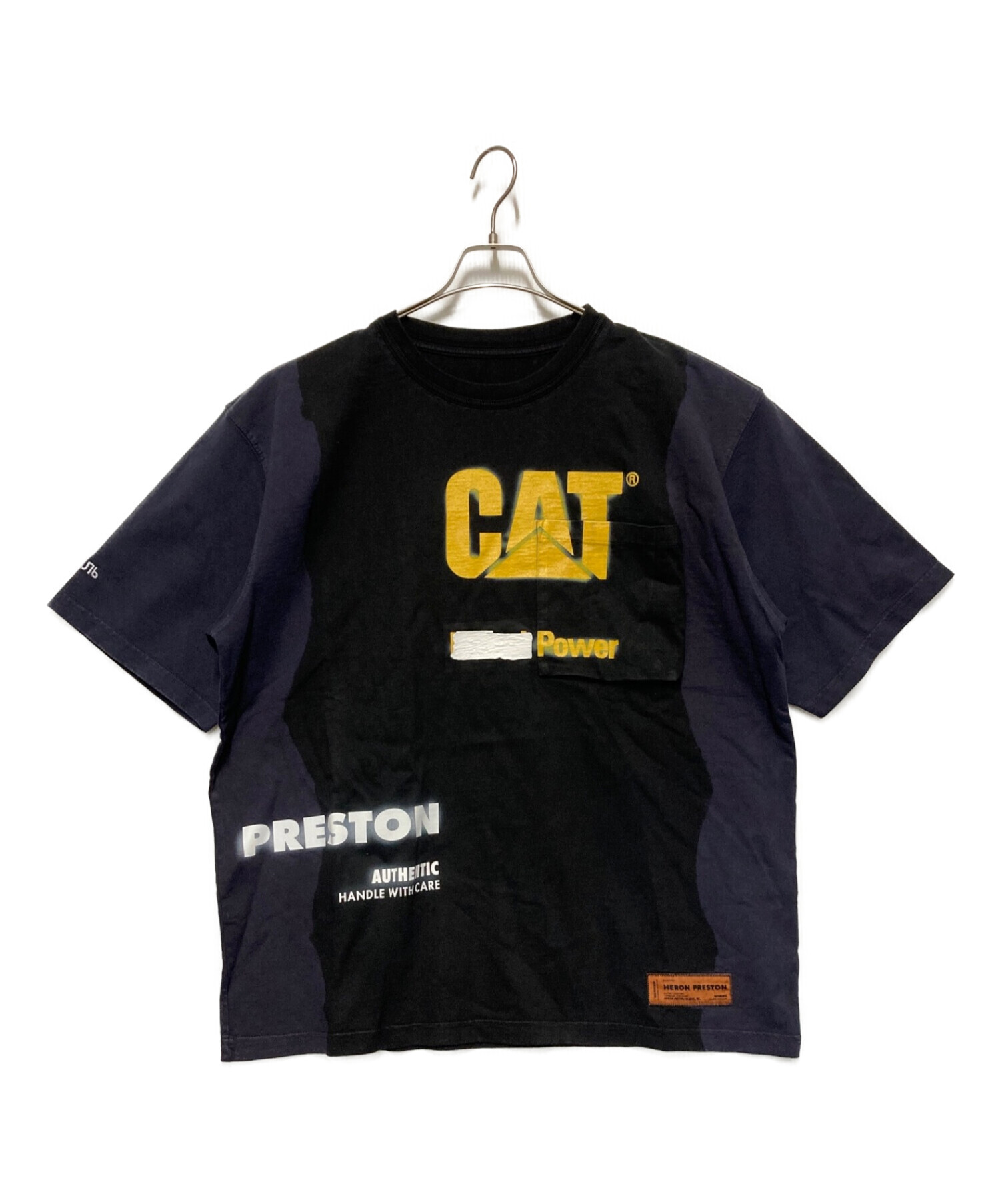 HERON PRESTON (ヘロンプレストン) caterpillar t-shirt ブラック サイズ:L