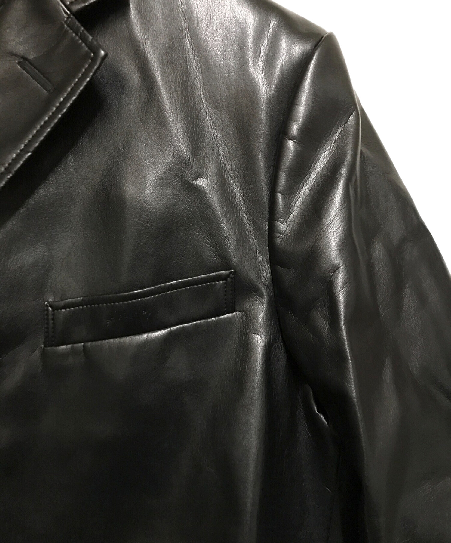 新品未使用 MARNI Fake Leather Jacket-Black着丈は約77センチです