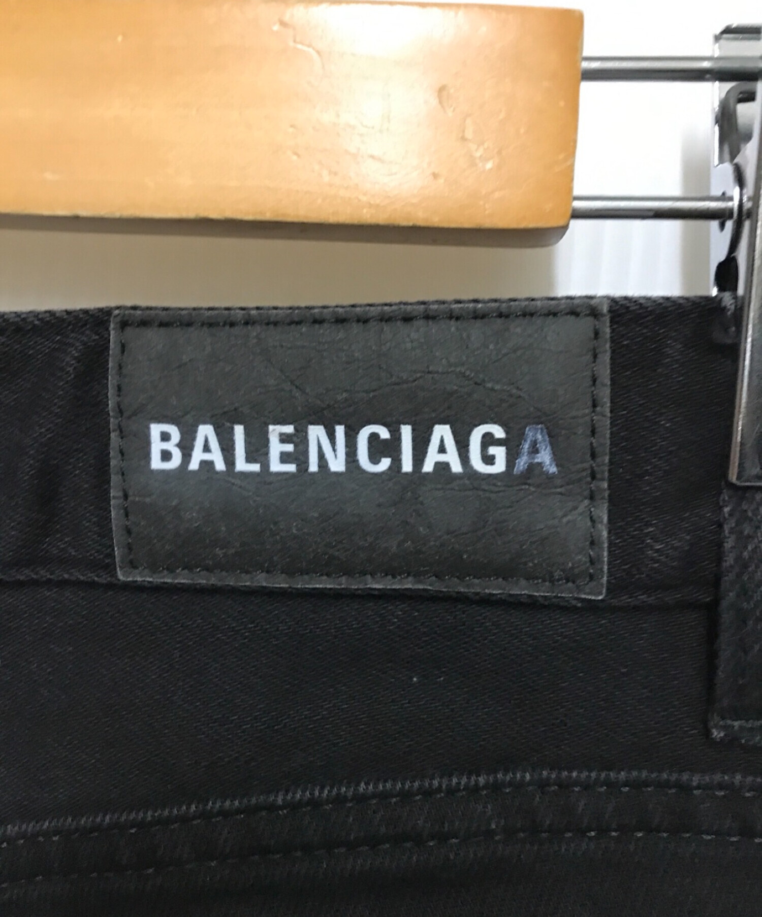 BALENCIAGA (バレンシアガ) ストレッチスキニーデニムパンツ ブラック サイズ:31