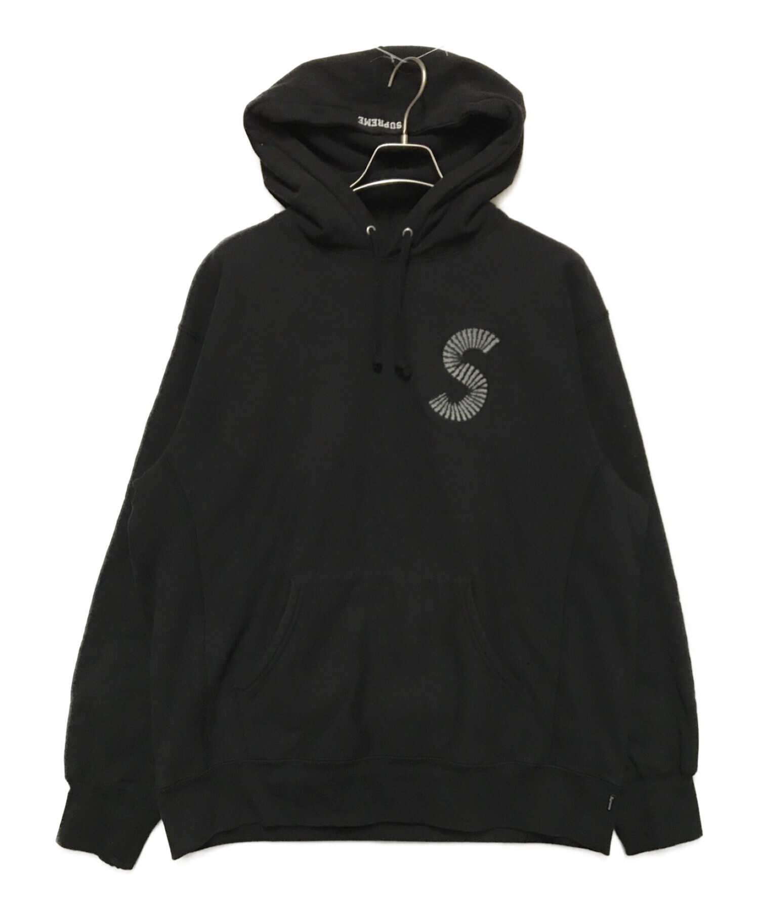 supreme s logo hooded sweatshirt L black