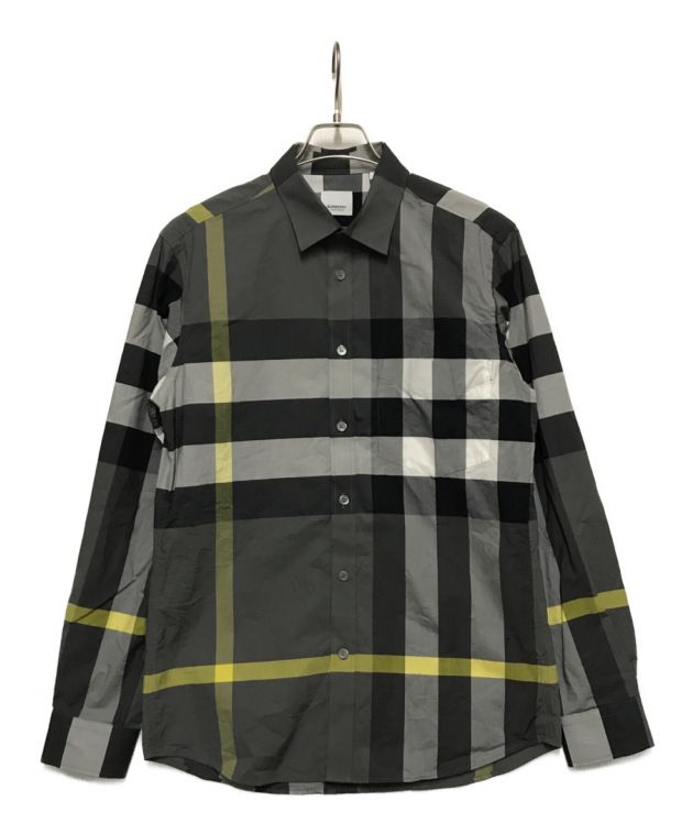 中古・古着通販】BURBERRY LONDON (バーバリー ロンドン) チェック ストレッチコットンポプリン シャツ グレー  サイズ:M｜ブランド・古着通販 トレファク公式【TREFAC FASHION】スマホサイト