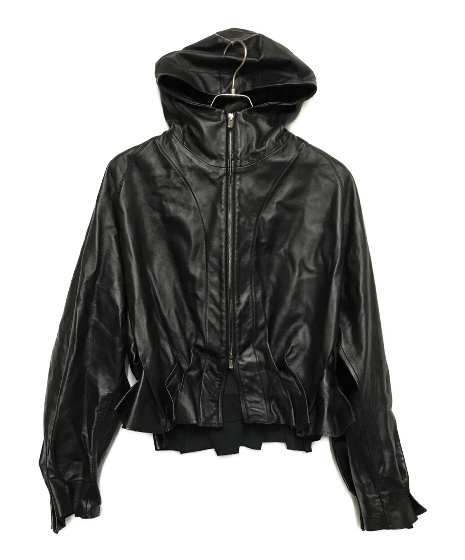 Omar afridi 22aw pleated leather jacket - アウター