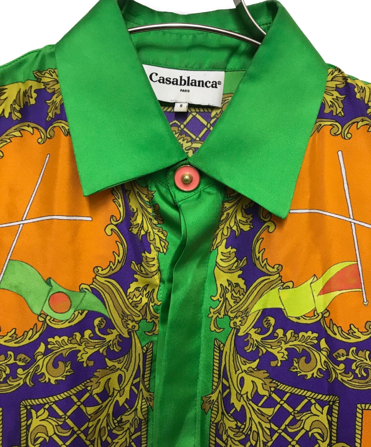 驚きの値段で Casablanca カサブランカシルク柄シャツ Y15 ...