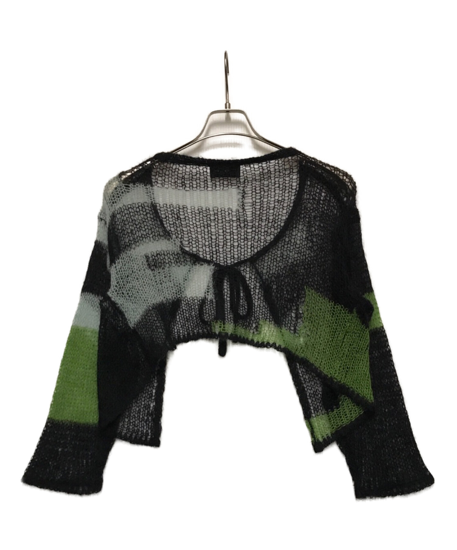 soduk (スドーク) patchwork knit CD ブラック×グリーン サイズ:FREE