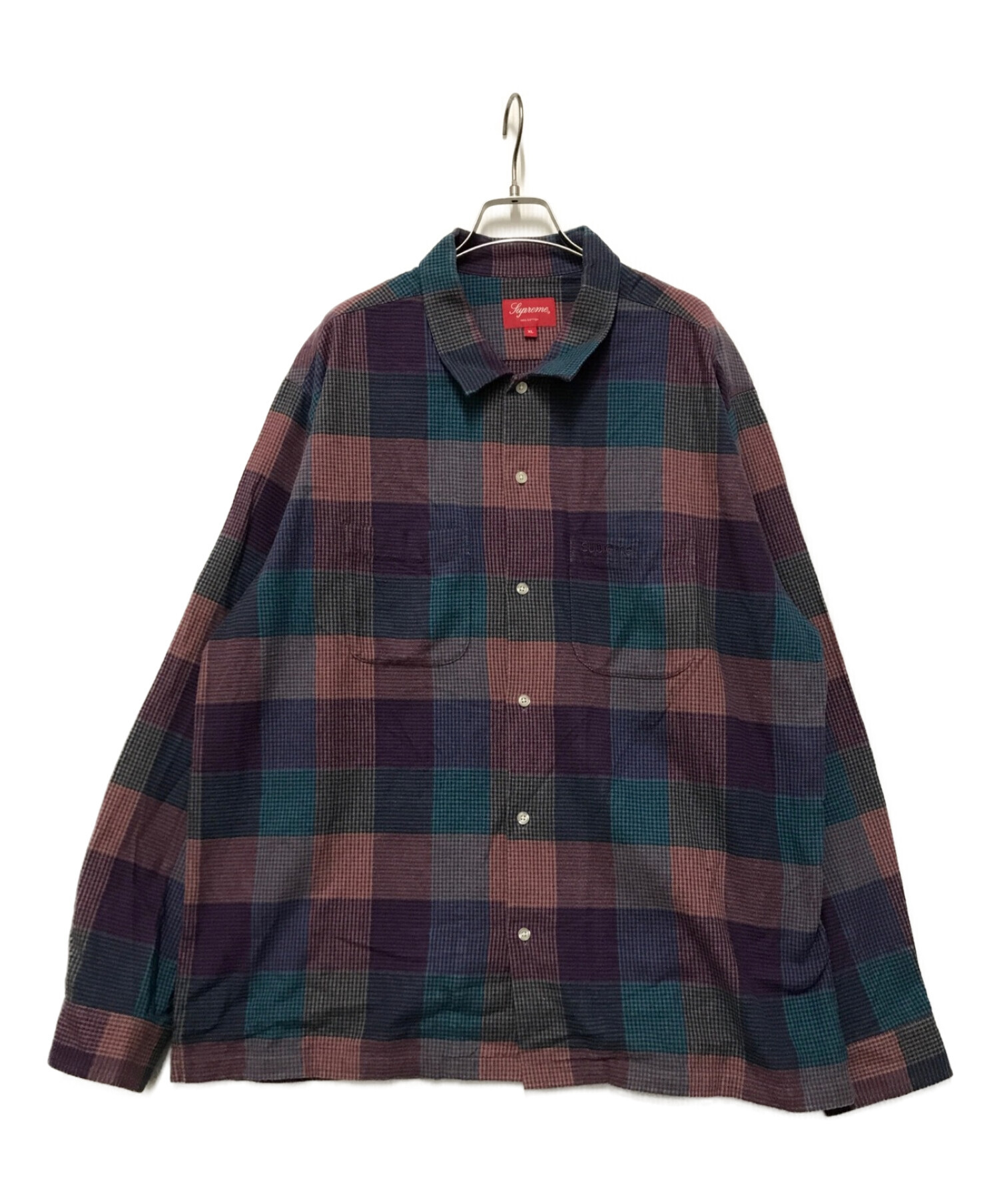 SUPREME (シュプリーム) フランネルチェックシャツ ブルー サイズ:XL