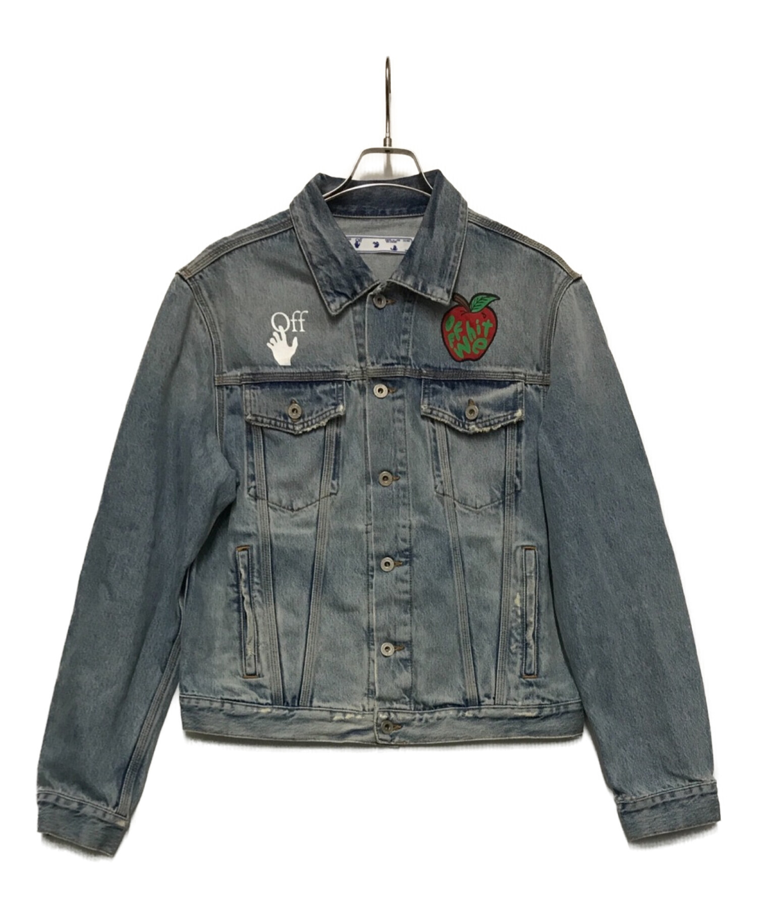 OFFWHITE (オフホワイト) APPLE SLIM DENIM Jacket インディゴ サイズ:M