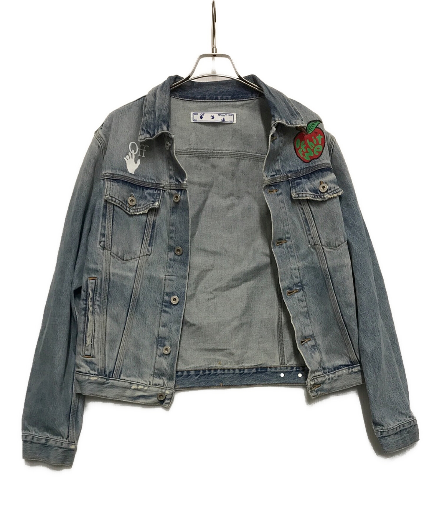 OFFWHITE (オフホワイト) APPLE SLIM DENIM Jacket インディゴ サイズ:M