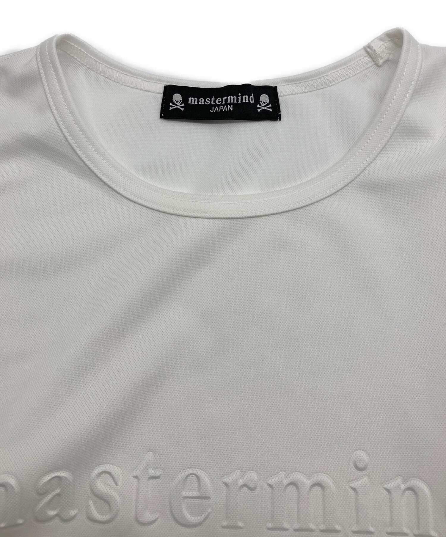 Mastermind JAPAN (マスターマインド ジャパン) ドローストーリングTシャツ ホワイト サイズ:XL