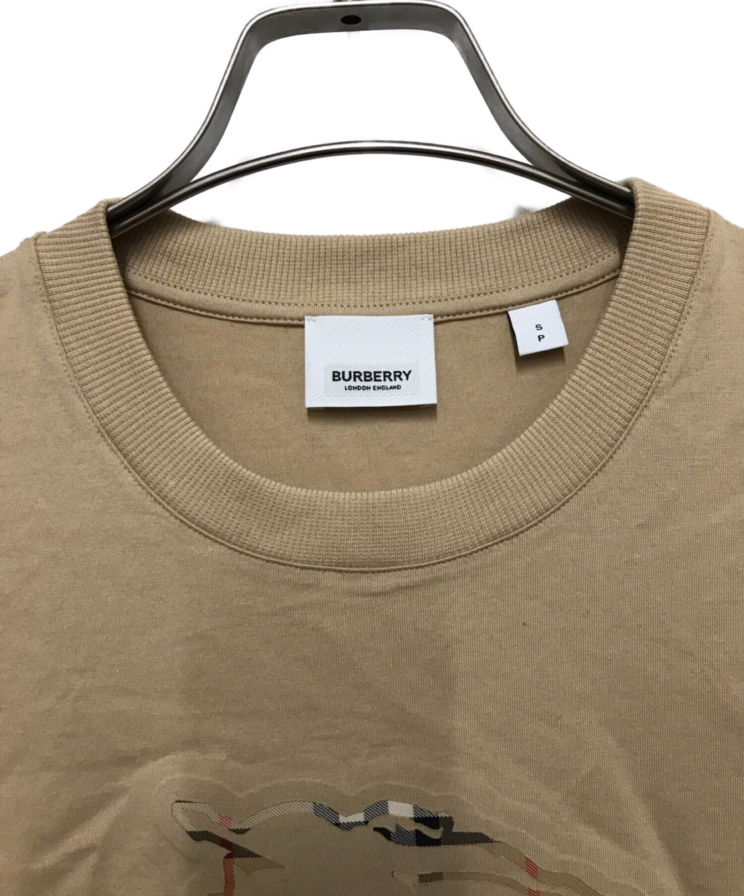 BURBERRY (バーバリー) 透かしロゴtシャツ ベージュ サイズ:S