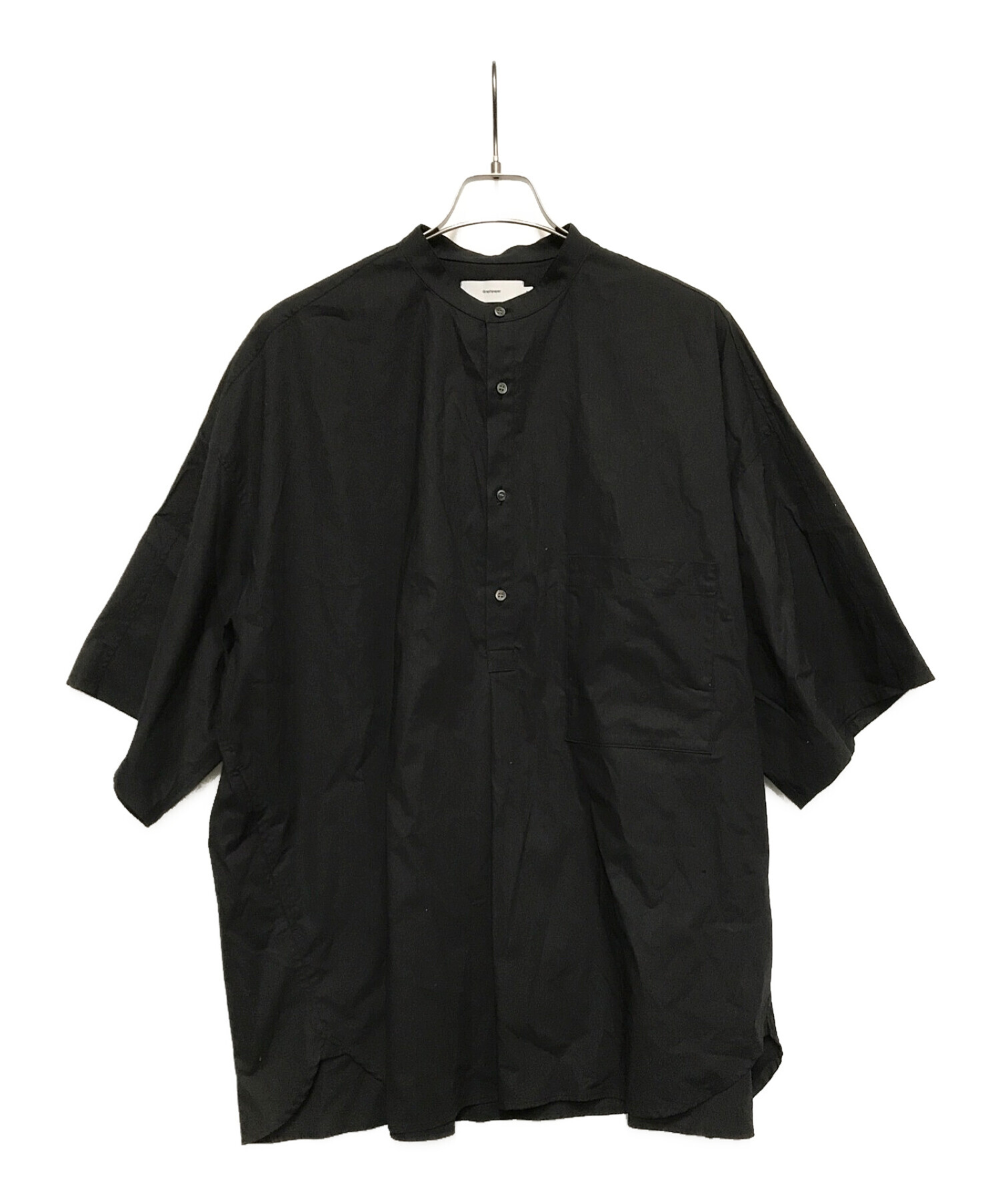 Graphpaper (グラフペーパー) Stand CollarYoke SleeveShirt ブラック サイズ:FREE