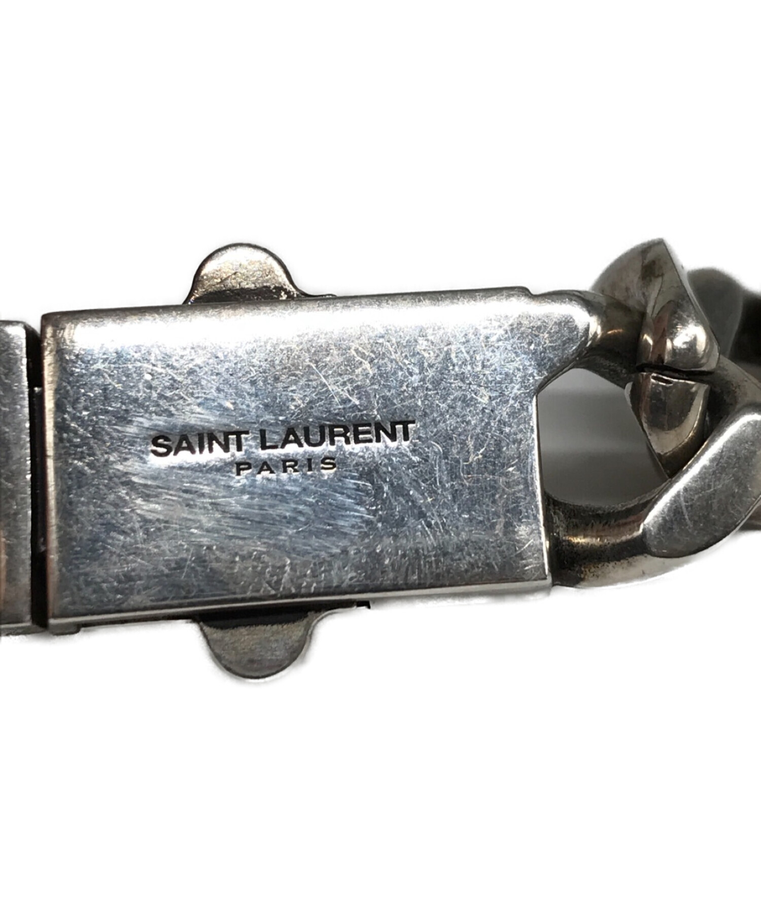 Saint Laurent Paris (サンローランパリ) メタルカーブチェーンネックレス シルバー