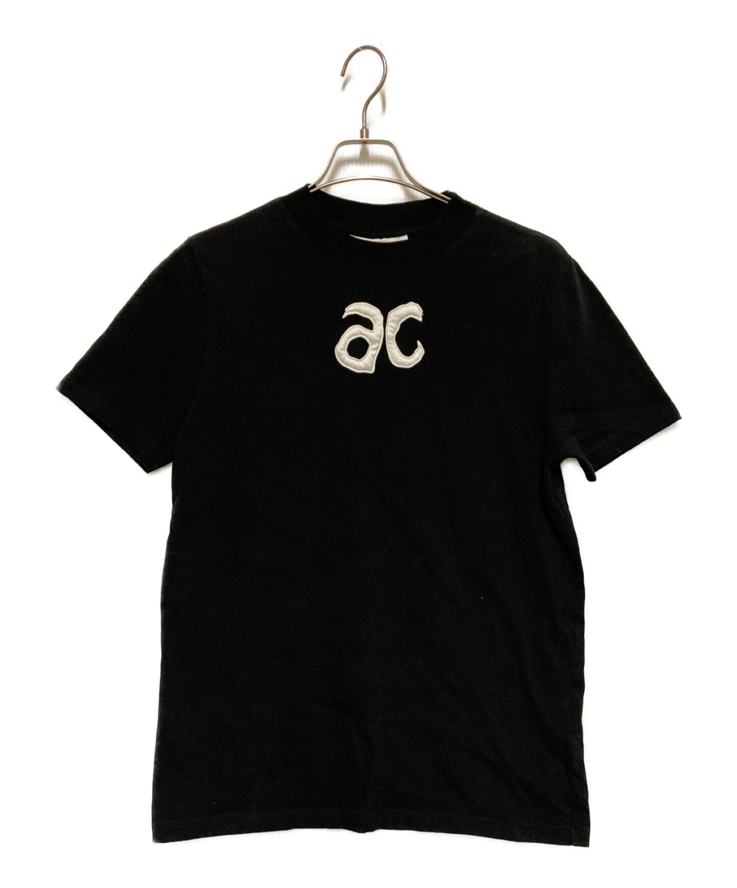 courreges (クレージュ) ロゴTシャツ ブラック サイズ:M
