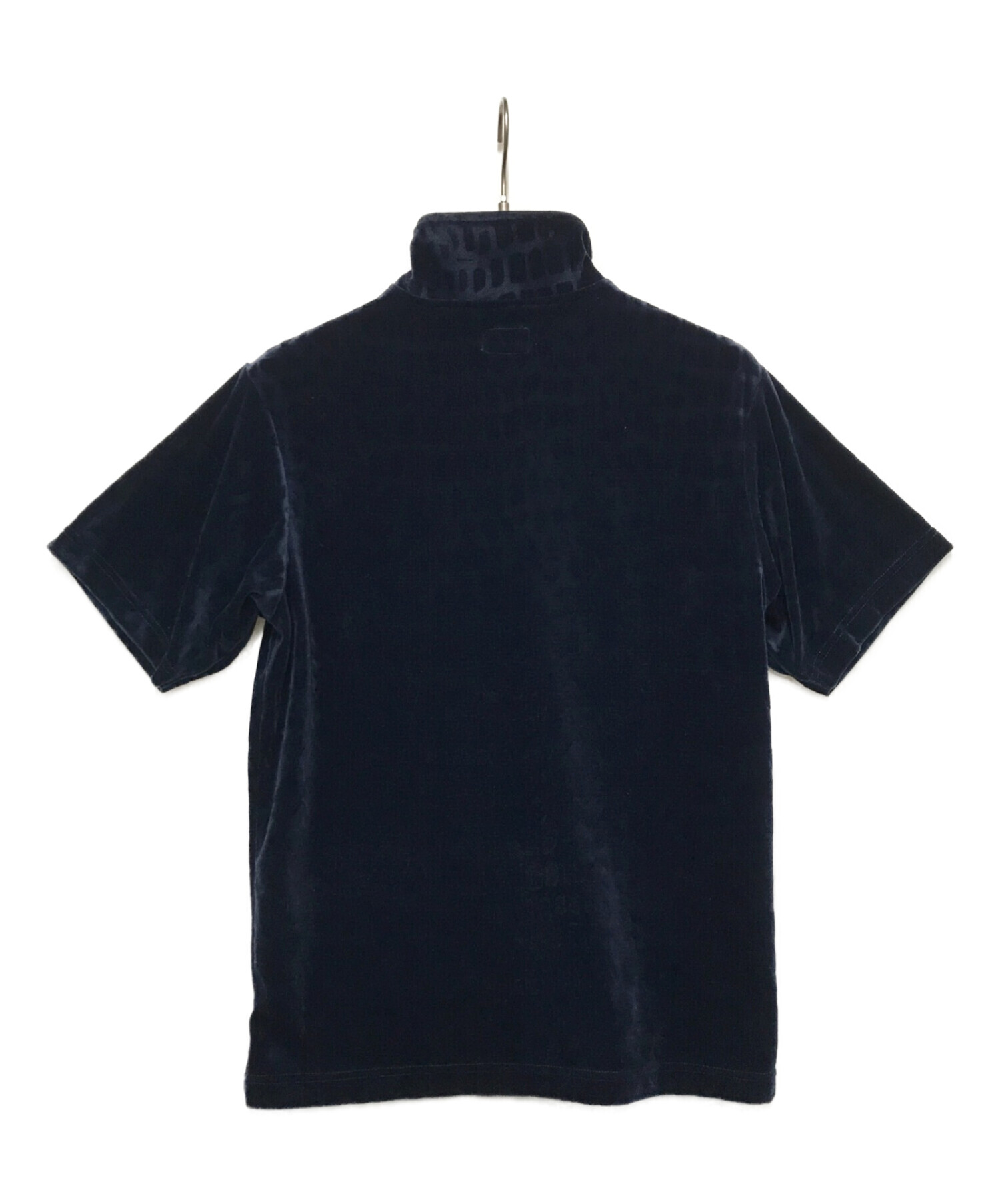 SUPREME (シュプリーム) Croc Velour Zip Polo ネイビー サイズ:M