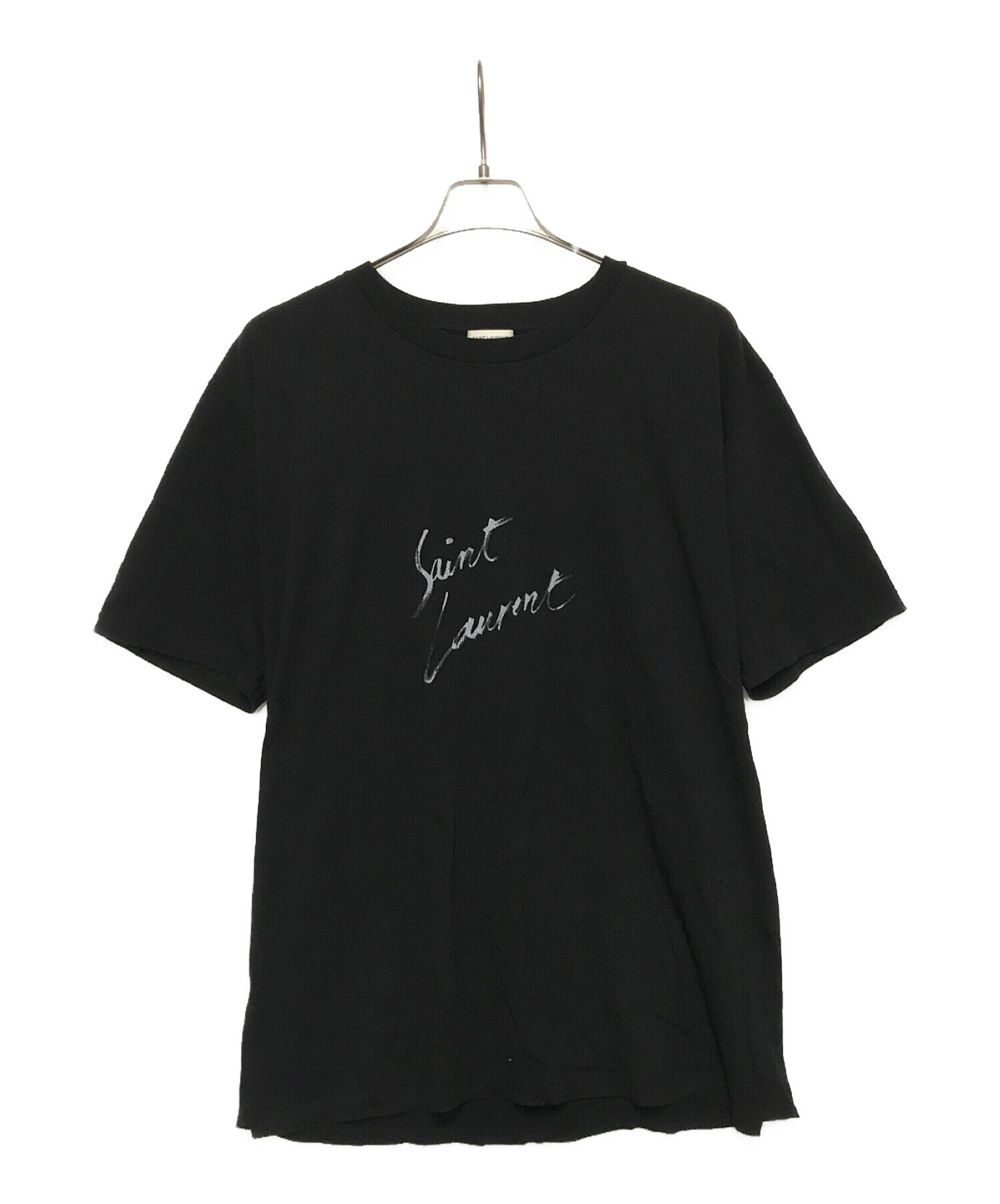 Saint Laurent Paris (サンローランパリ) プリントTシャツ ブラック サイズ:L
