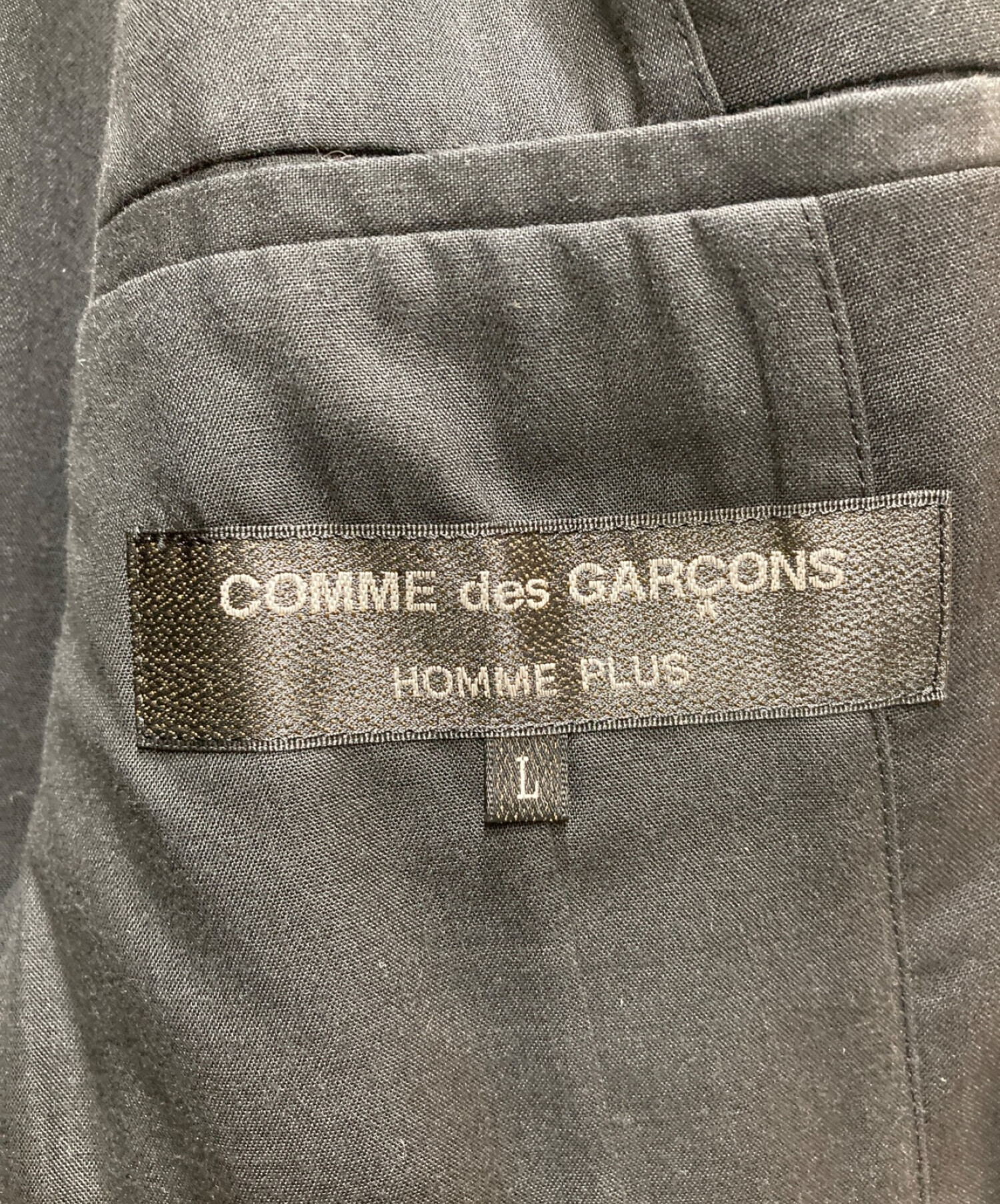 COMME des GARCONS HOMME PLUS (コムデギャルソンオムプリュス) レイヤードテーラードジャケット ブラック サイズ:L