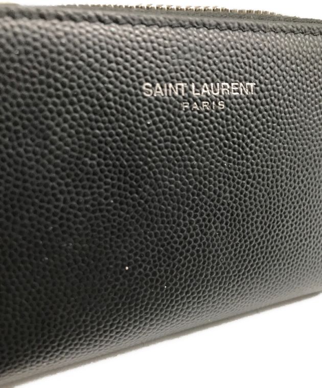 中古・古着通販】Saint Laurent Paris (サンローランパリ) キャビアスキンラウンドファスナーコインケース  ブラック｜ブランド・古着通販 トレファク公式【TREFAC FASHION】スマホサイト