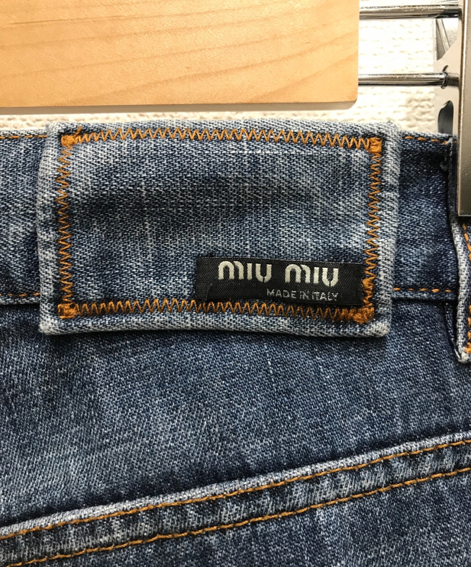 MIU MIU (ミュウミュウ) デニムパンツ インディゴ サイズ:W32