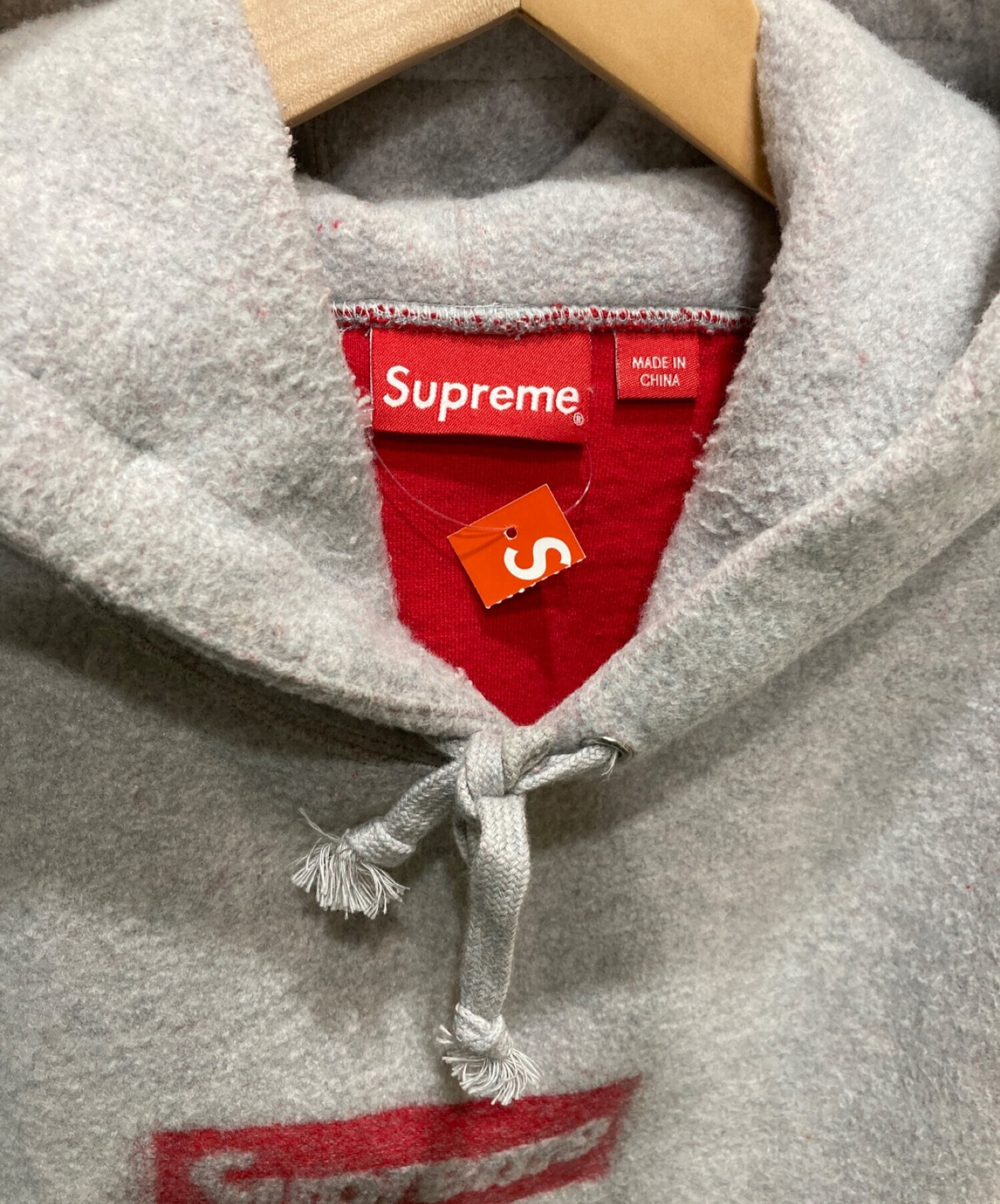 supreme box logo hoodie Red L
